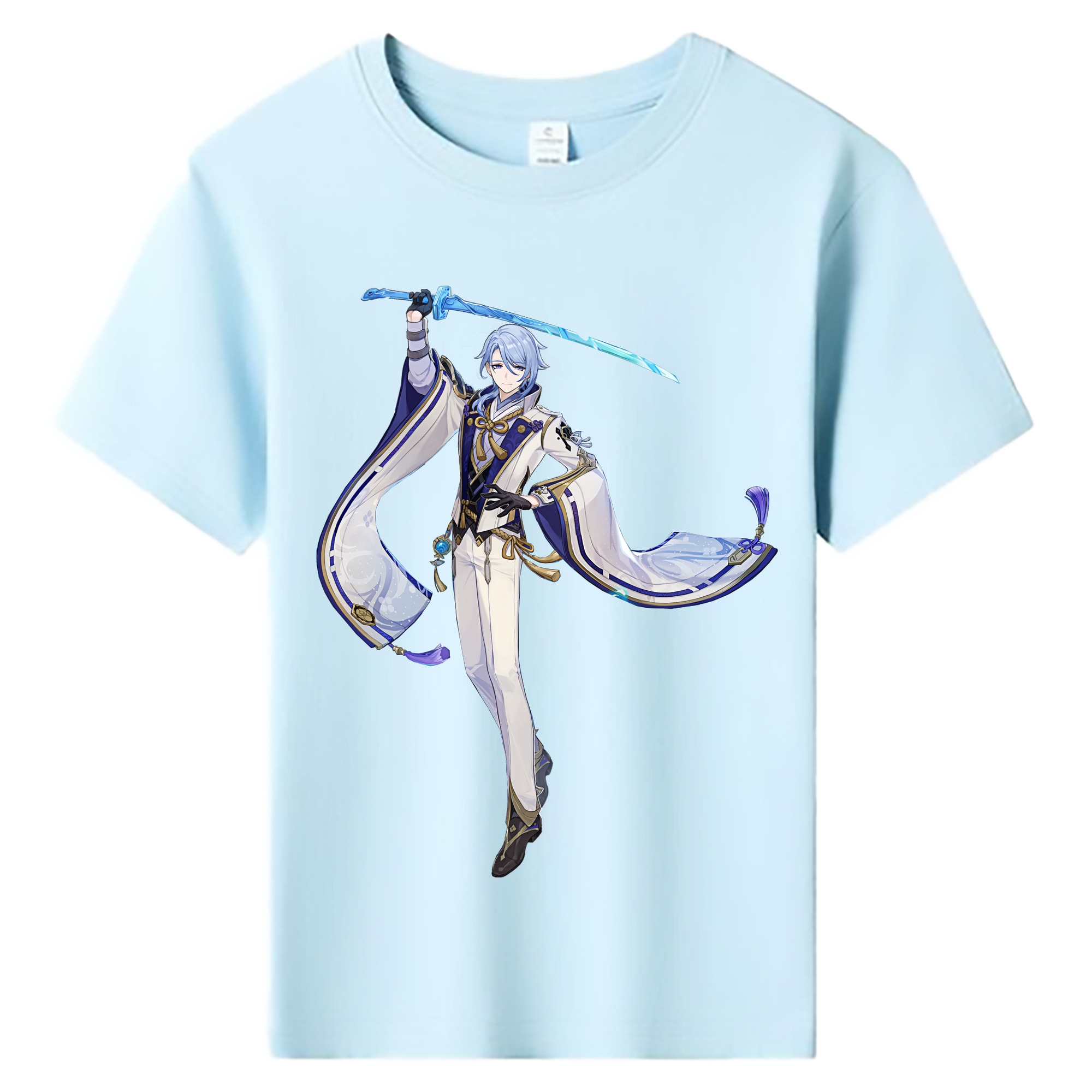 げんし神 神里綾人 かみさとあやと genshin Kamisato Ayato 綿100％キッズTシャツ（フロントプリント）